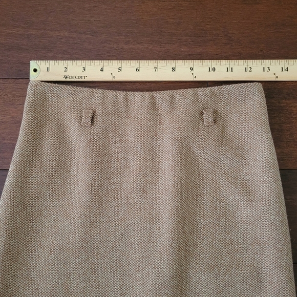 Stile Benetton Women's Wool Midi Pencil Skirt IT Size 38/US Size 2 Brown & Tan - Picture 8 of 11
